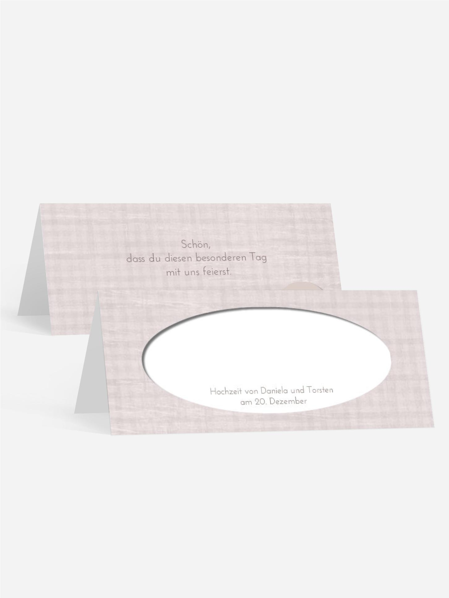 Tischkarte wedding harmony