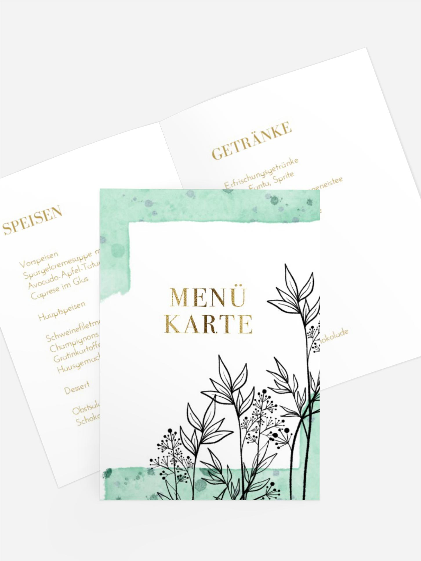 Menükarte Kommunion In Einem Ast Kreuzen