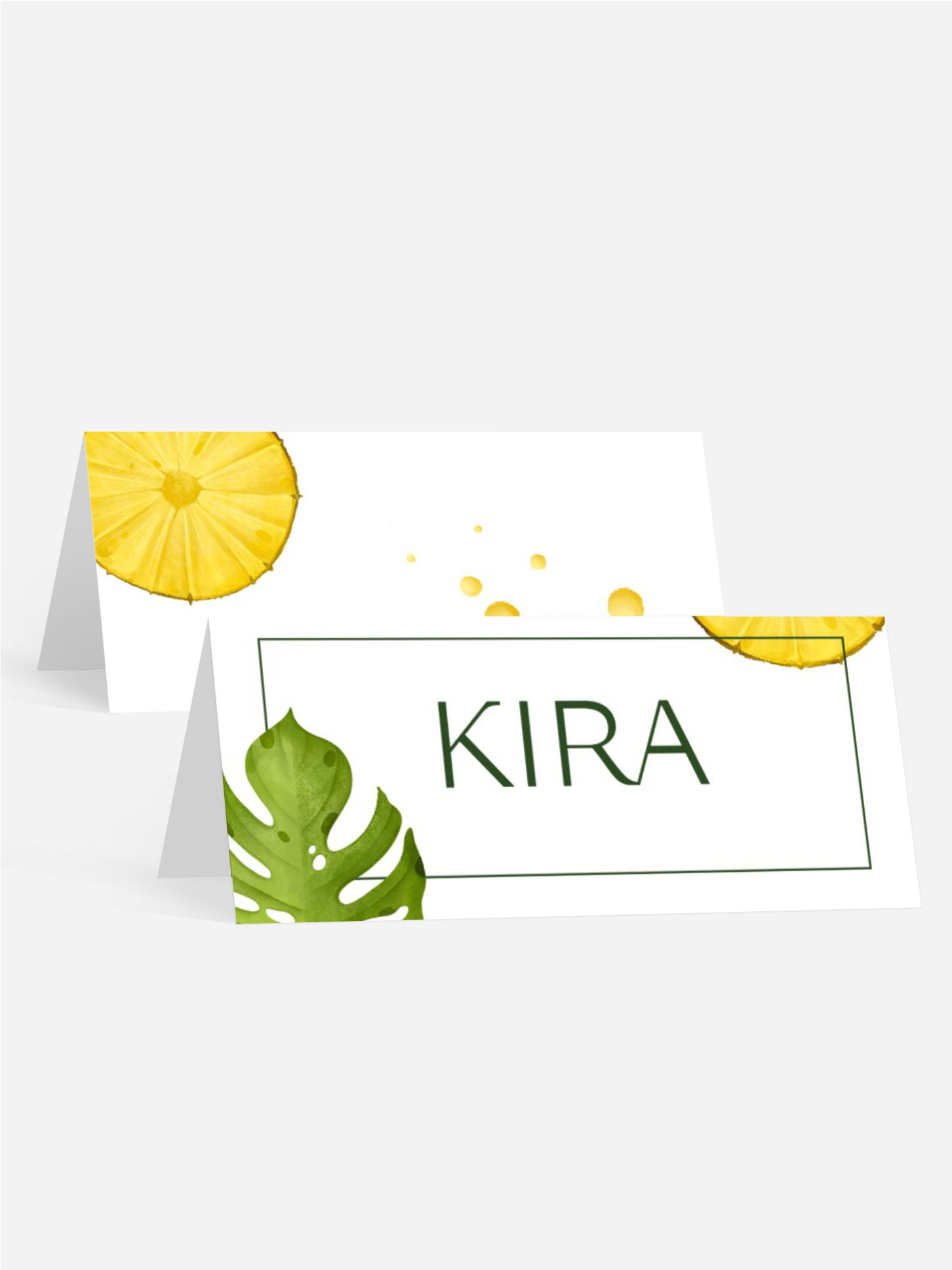 Tischkarte Jugendliche Geburtstag  Ananas Paradies