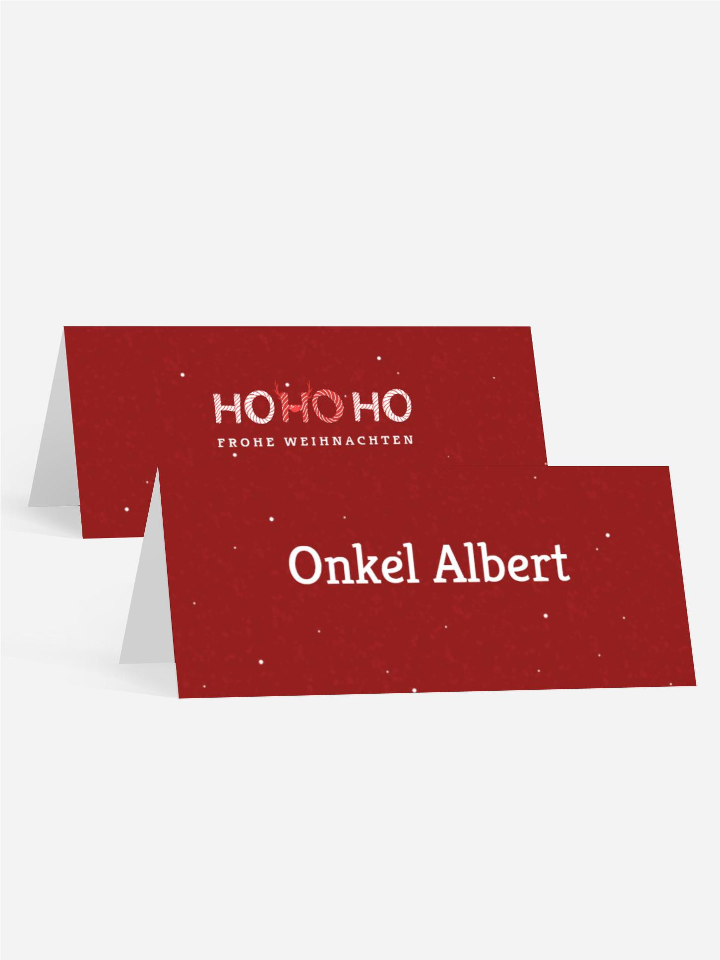 Weihnachtstischkarte Ho Ho Ho Sweets