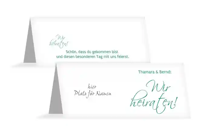 Tischkarte Liebesbrief