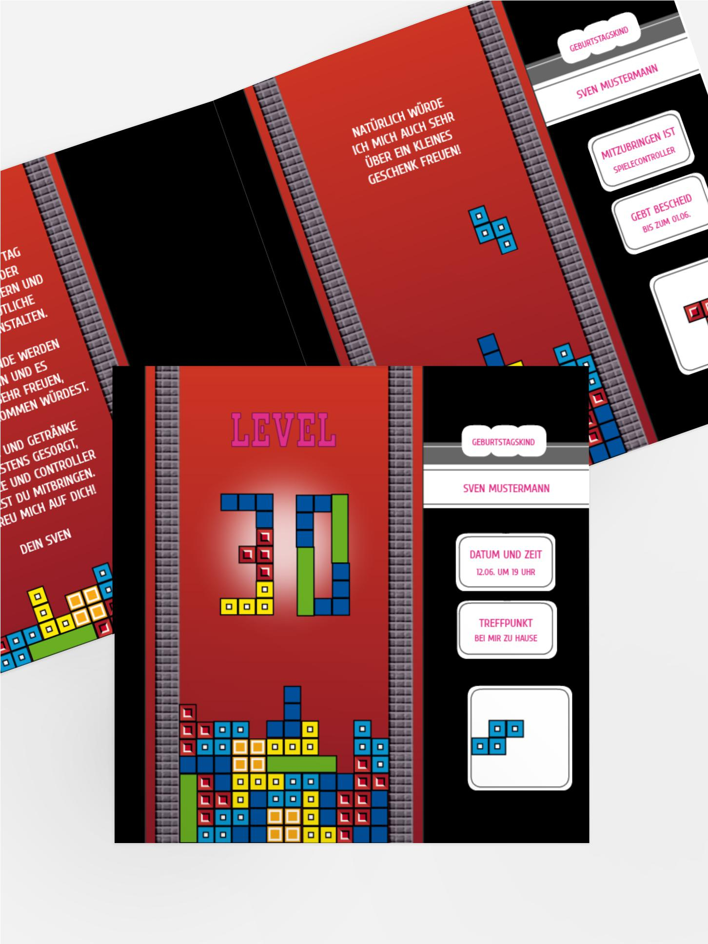 Einladung zum Geburtstag 8bit Game 30 Einladung zum Geburtstag 8bit Game 30