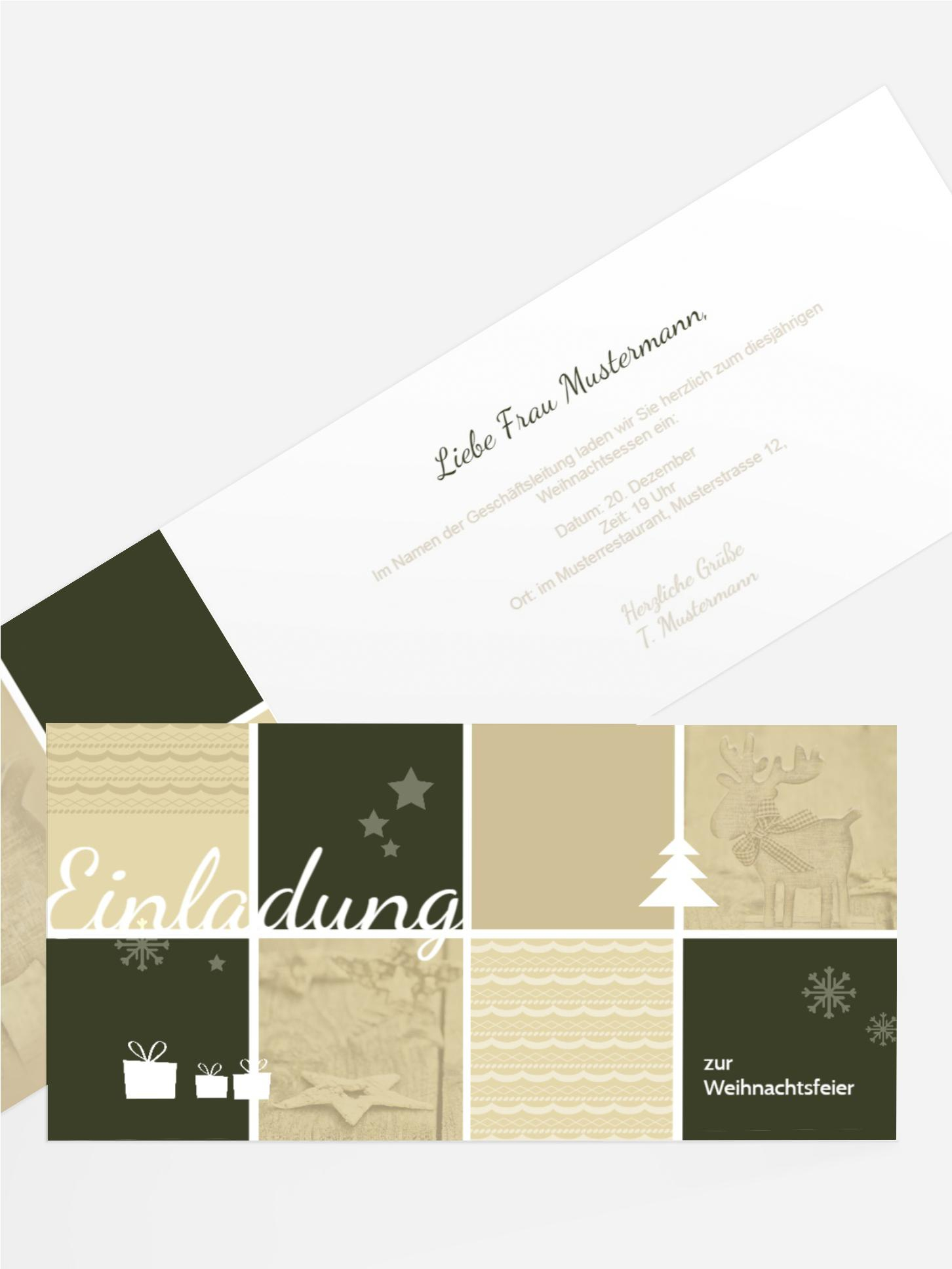 Weihnachtseinladung Frohes Fest