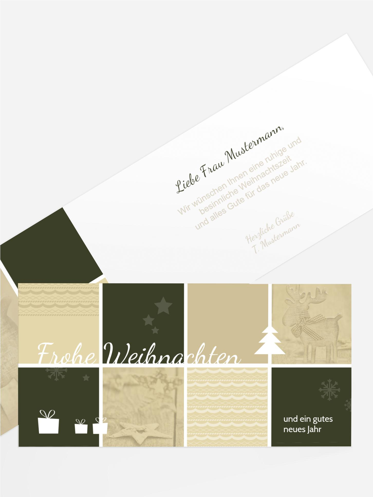 Weihnachtsgrußkarte Frohes Fest