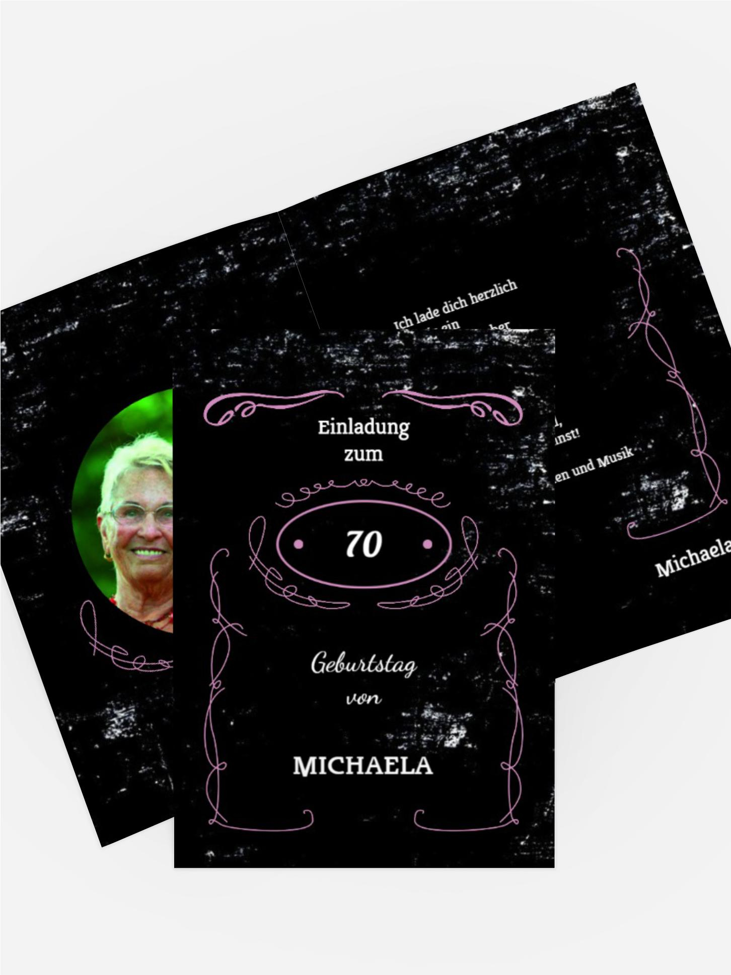 Geburtstagseinladung 70 Jackcard Foto
