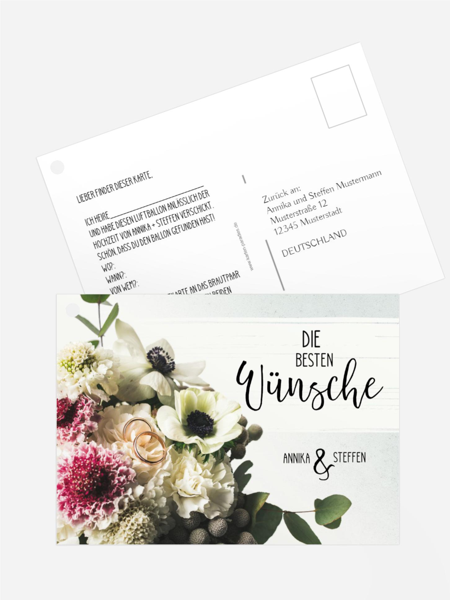 Ballonflugkarte Bouquet