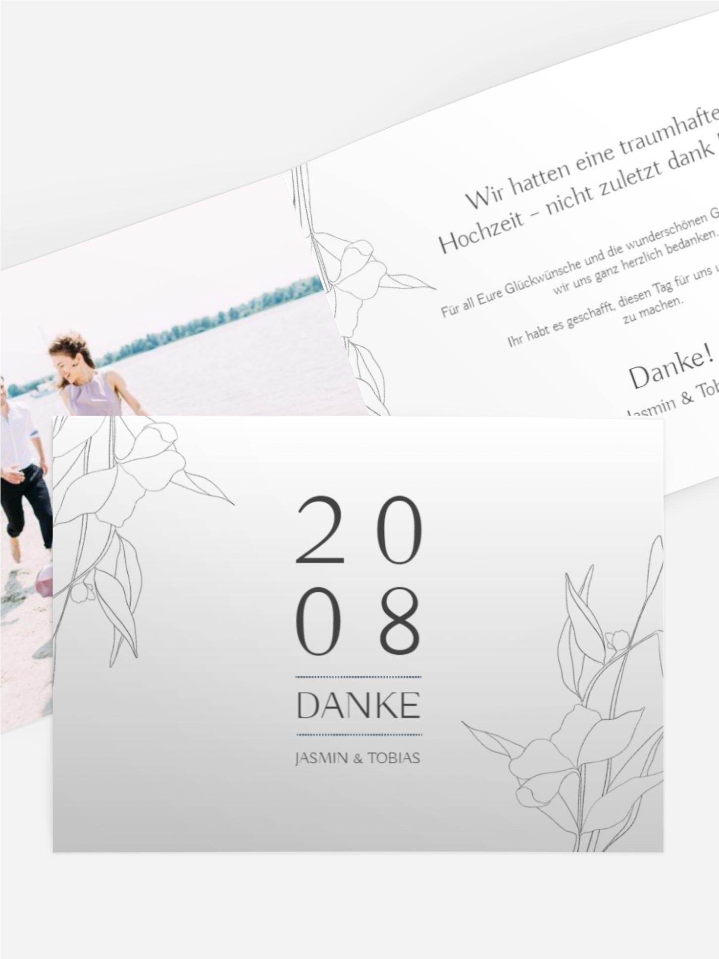 Dankeskarte Blumenreigen Dankeskarte Blumenreigen