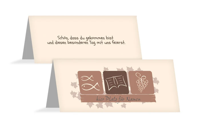 Tischkarte Konfirmation Blatt Tischkarte Konfirmation Blatt