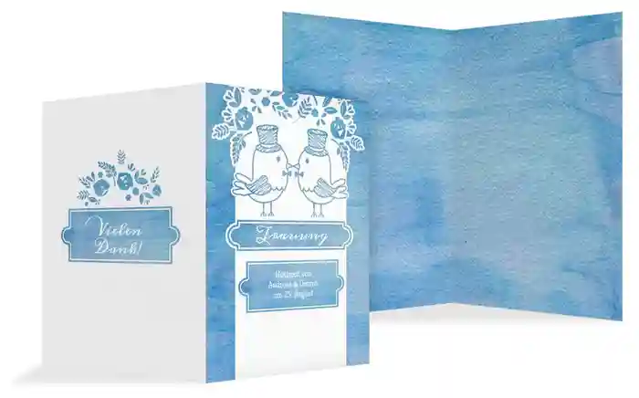 Kirchenheft Umschlag Vogelpaar Zylinder