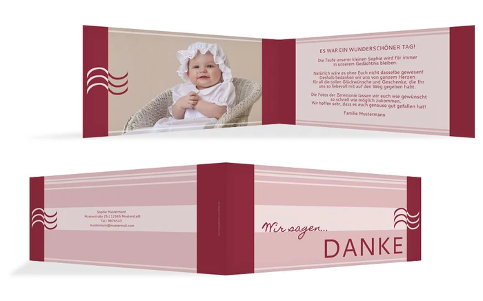 Dankeskarte Taufe Lebenswasser