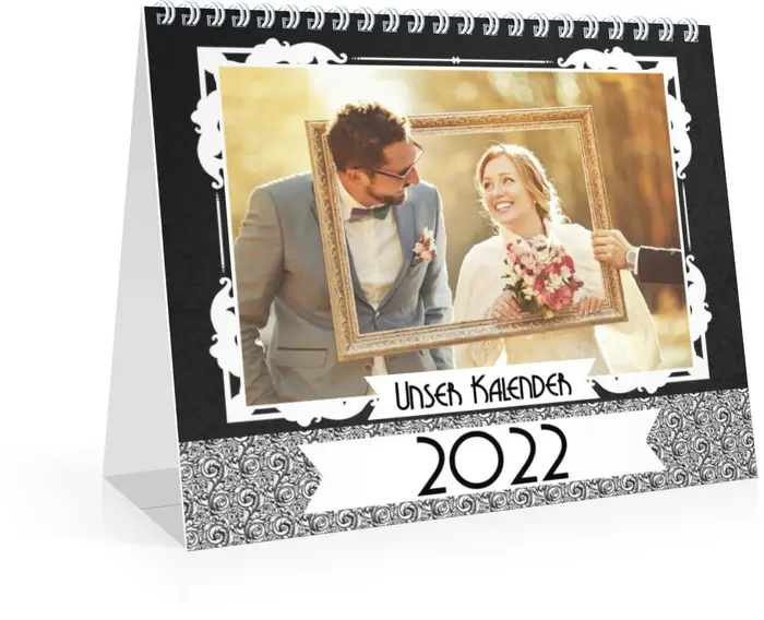 Wochen-Tischkalender Eingerahmt