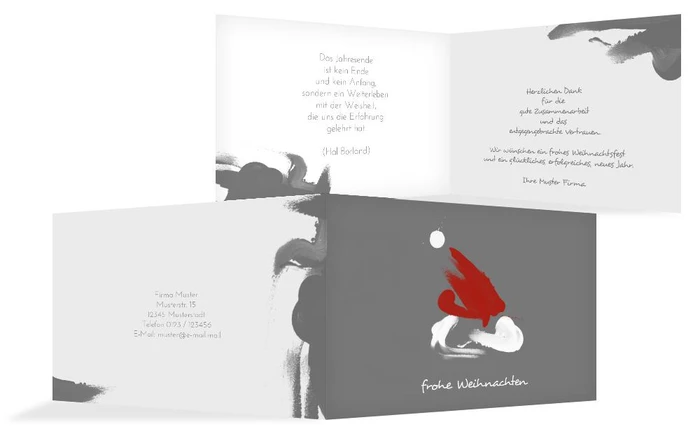 Weihnachts Grußkarte geschäftlich Farbenmütze Weihnachts Grußkarte geschäftlich Farbenmütze