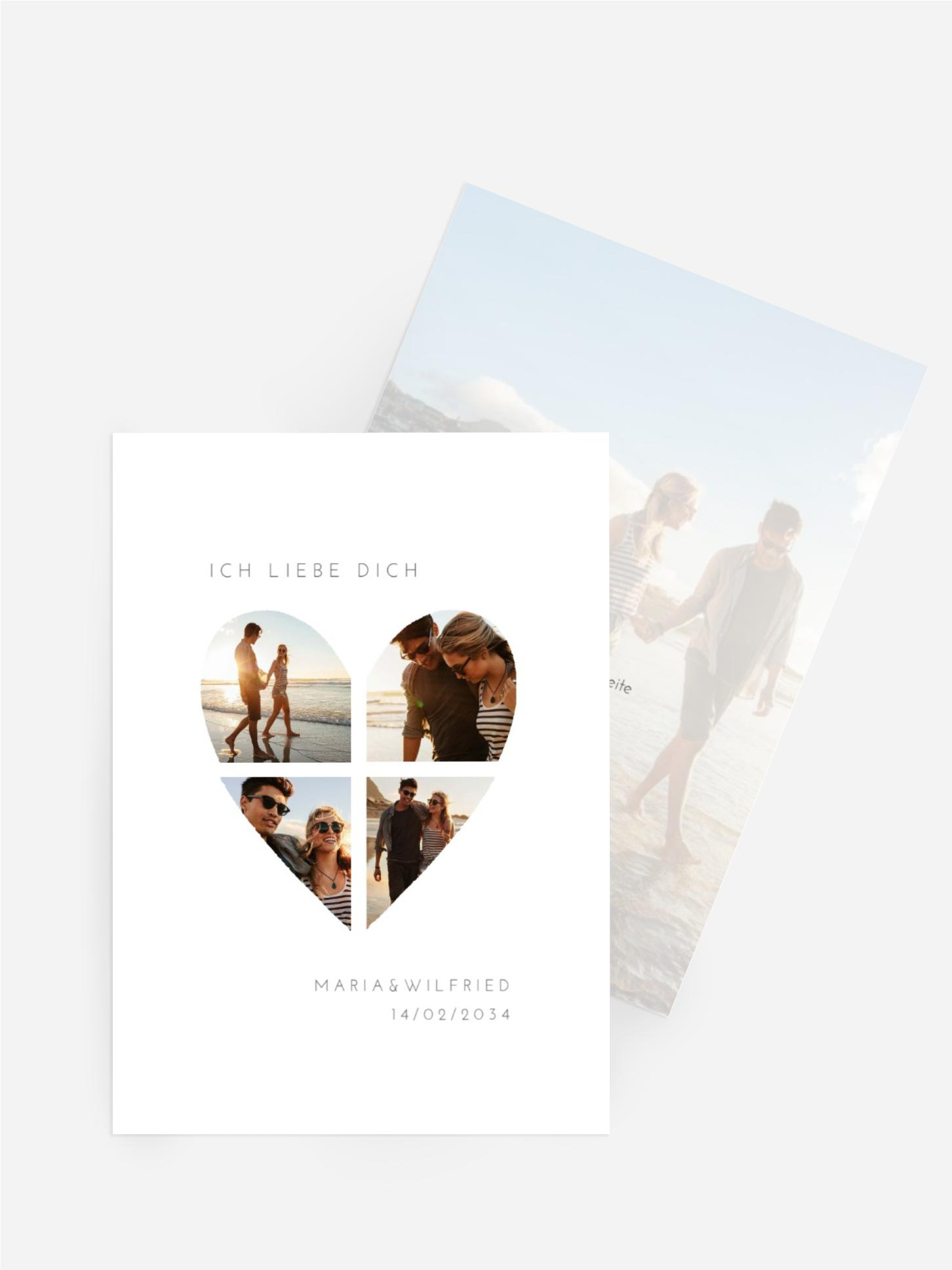 Valentinskarte Collage der Liebe