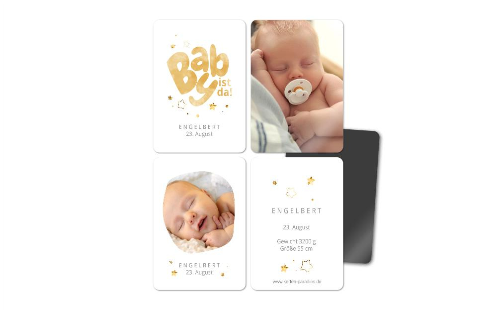 Fotomagnete zur Geburt Funken Darbietung