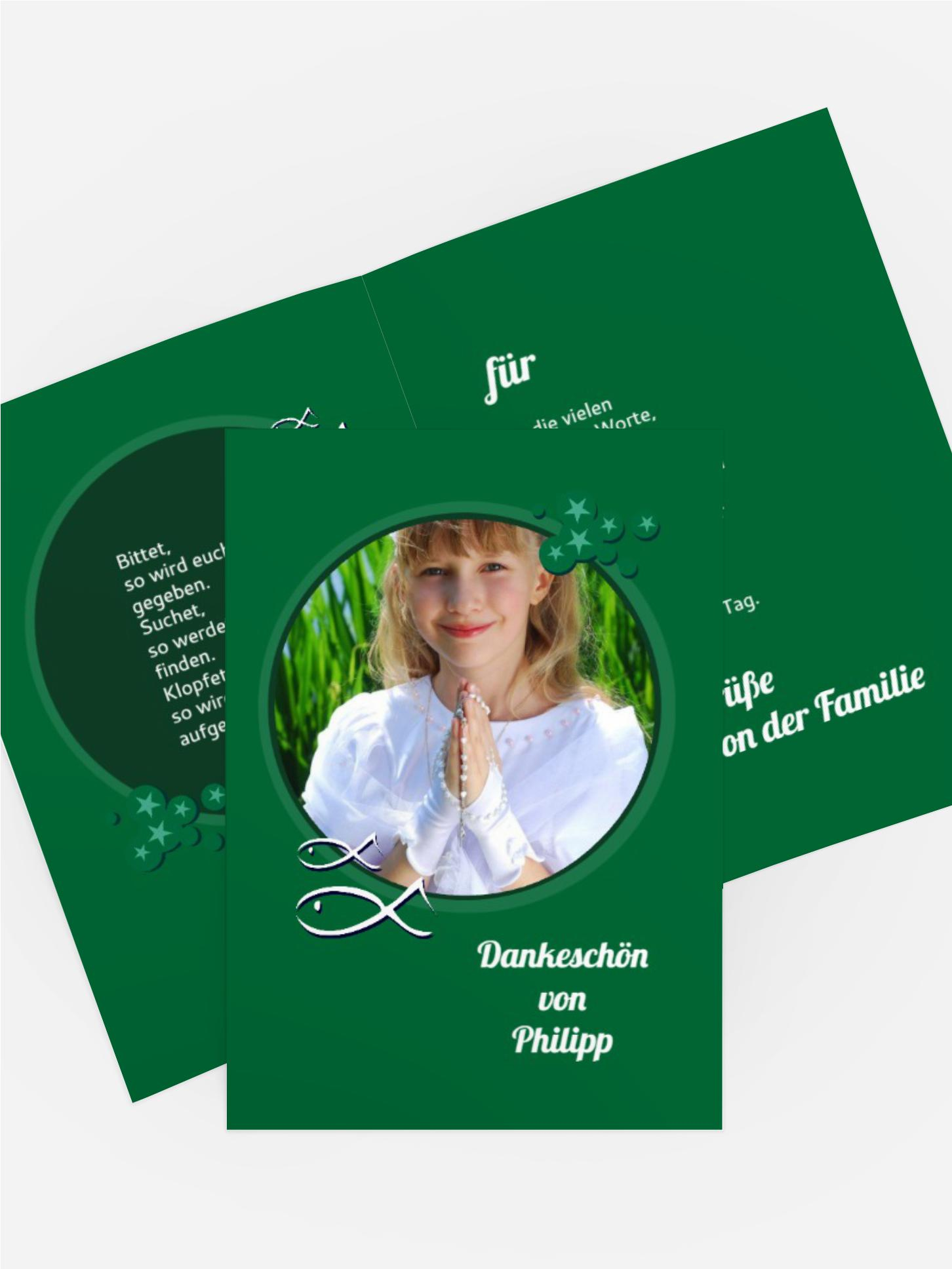 Dankeskarte Konfirmation Star