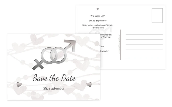 Save the Date Im Zeichen der Liebe