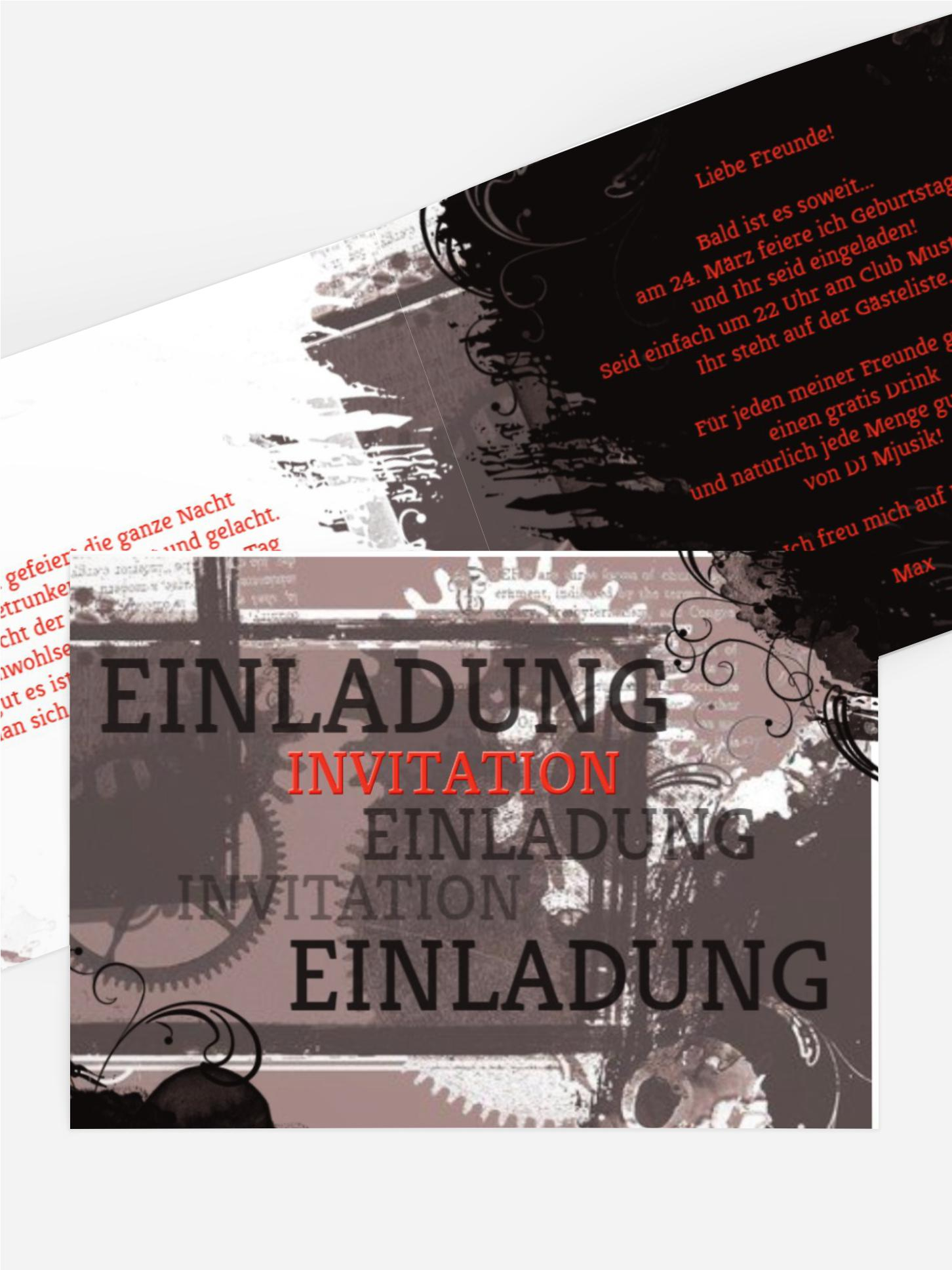 Geburtstagseinladung Harmonische Unruhe Geburtstagseinladung Harmonische Unruhe
