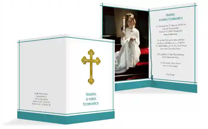 Einladung zur Konfirmation Gebetbuch