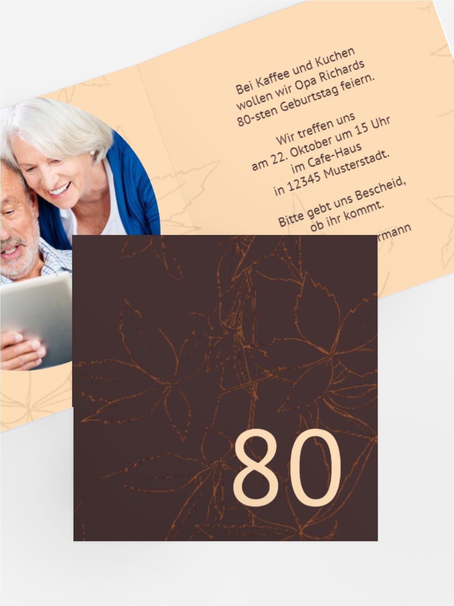 Geburtstagseinladung Herbst 80 Foto