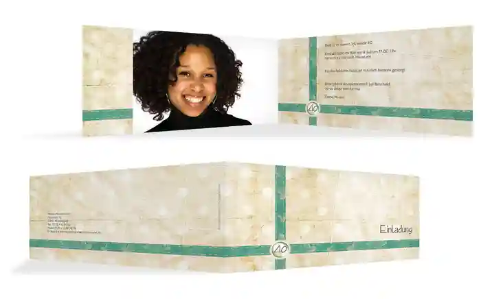 Einladung zum 40. Geburtstag Pünktchen Foto