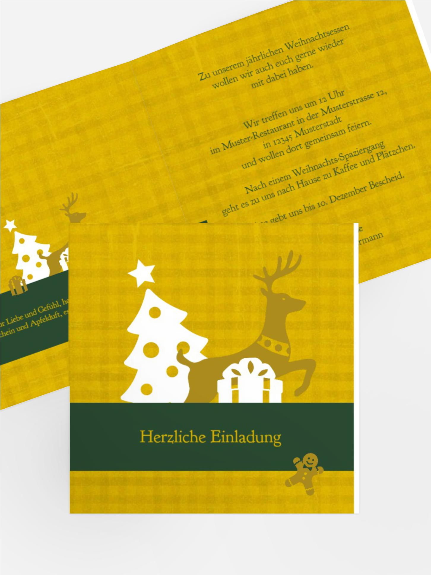 Weihnachtseinladung Privat Geschenke