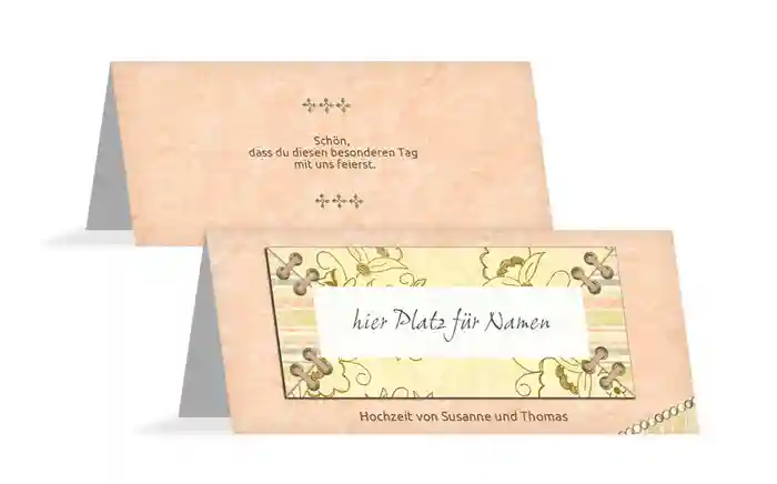 Tischkarte Bund fürs Leben