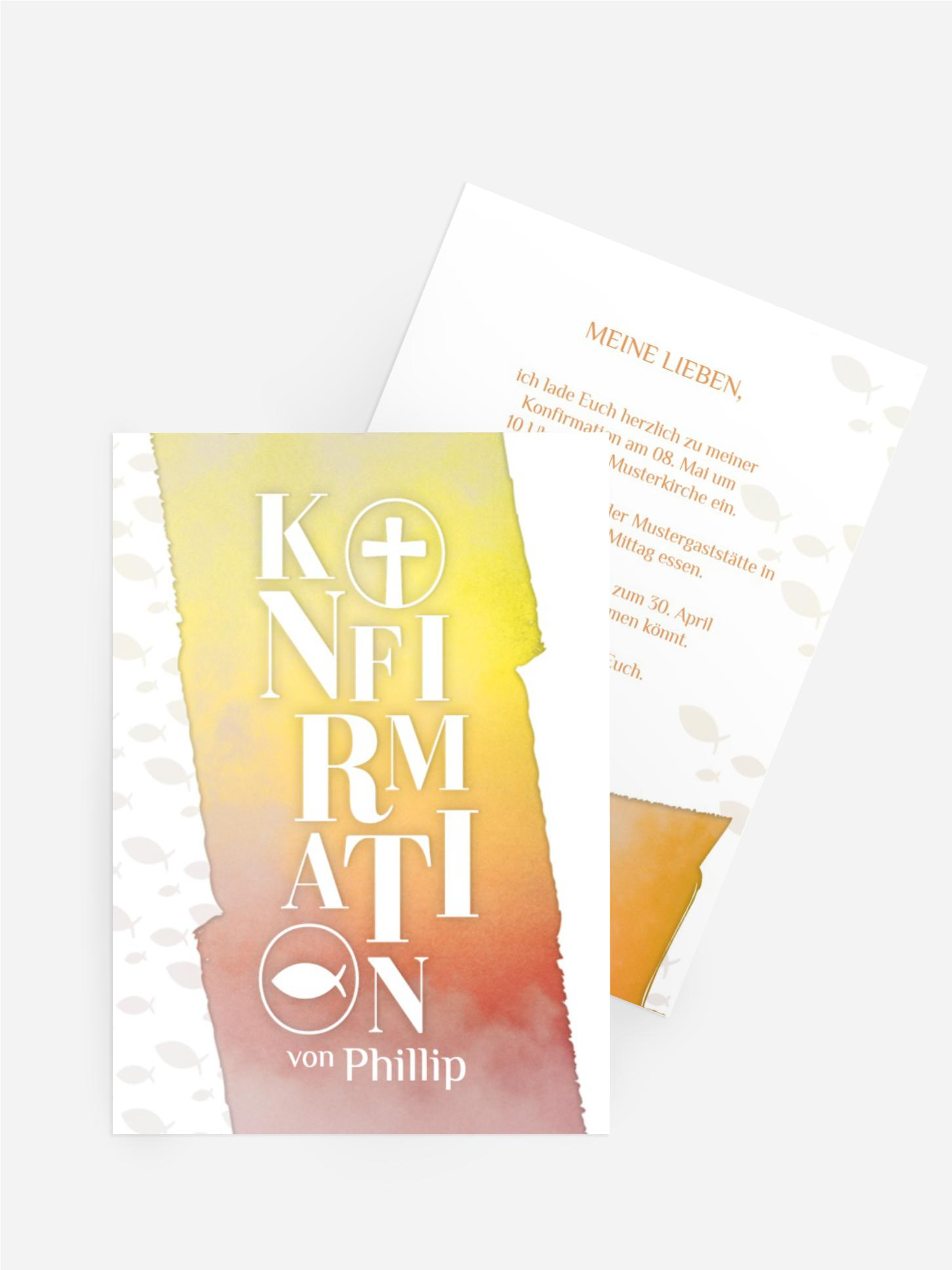 Einladungskarte Konfirmation Himmelreich