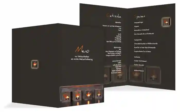 Weihnachtsmenükarte Adventszeit