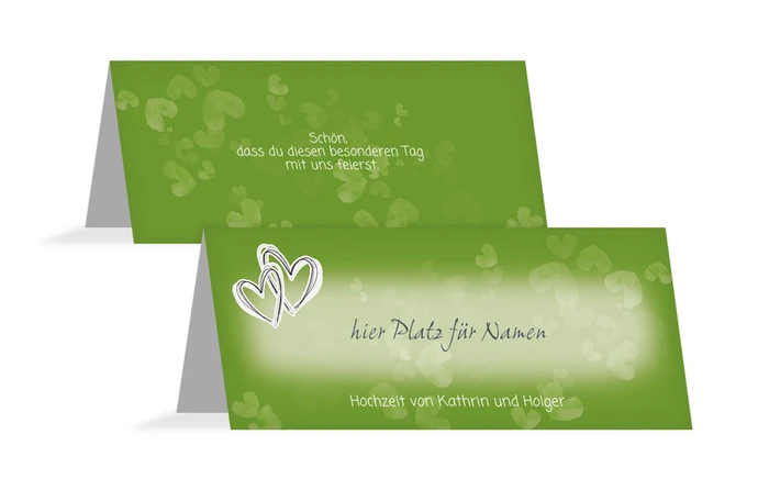 Tischkarte Liebesglück