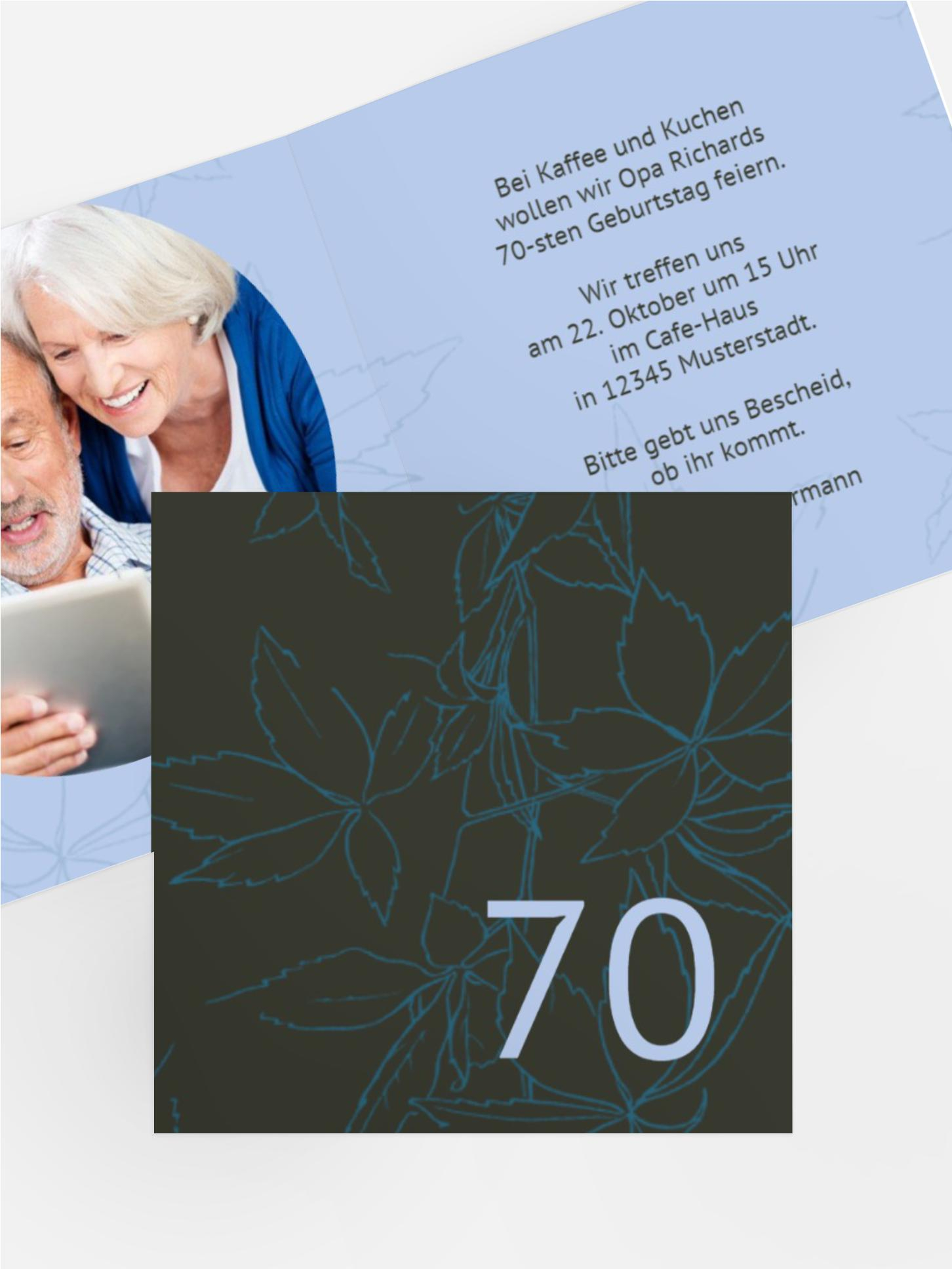 Geburtstagseinladung Herbst 70 Foto