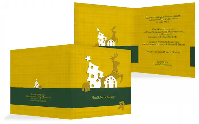 Weihnachtseinladung Privat Geschenke