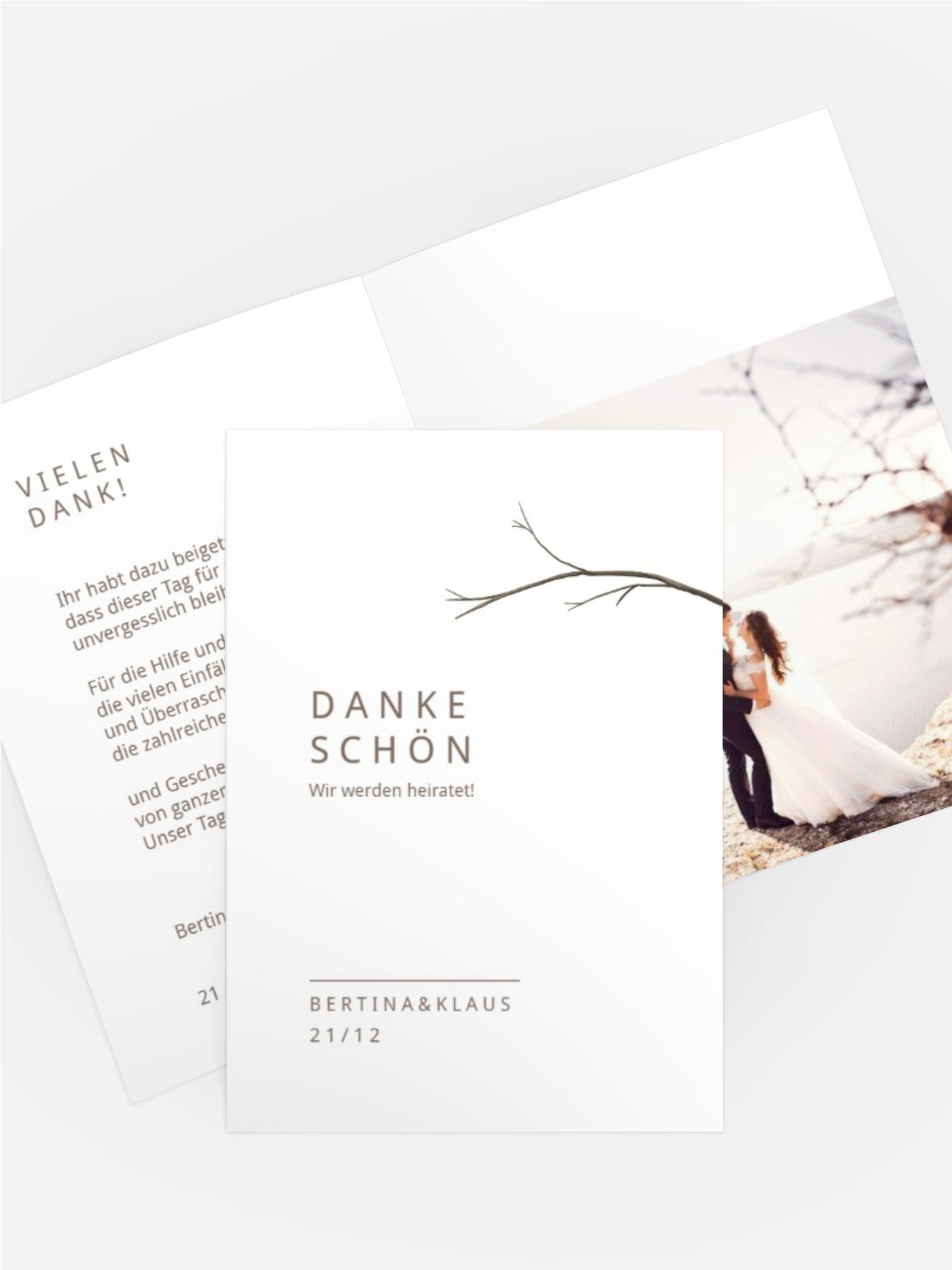 Dankeskarte Winterliche Liebe