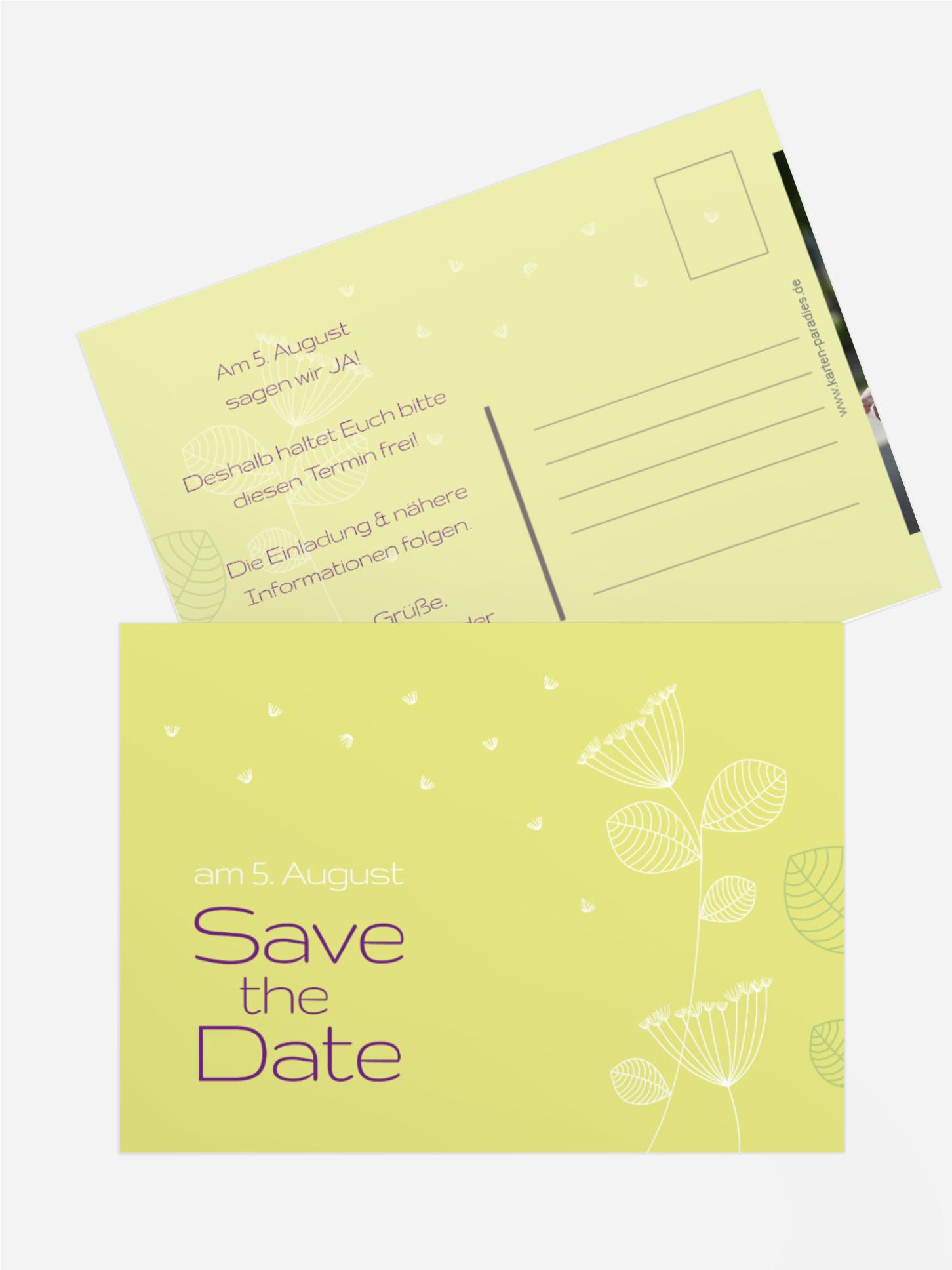 Save the Date Pusteblume