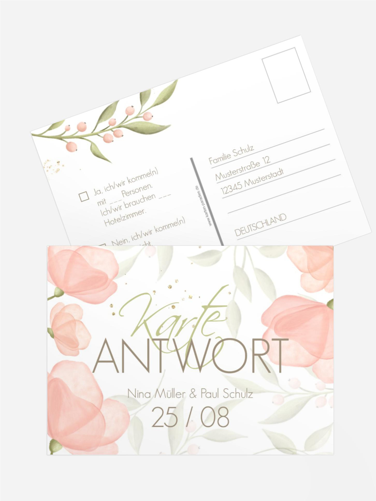 Antwortkarte Blümchenglück