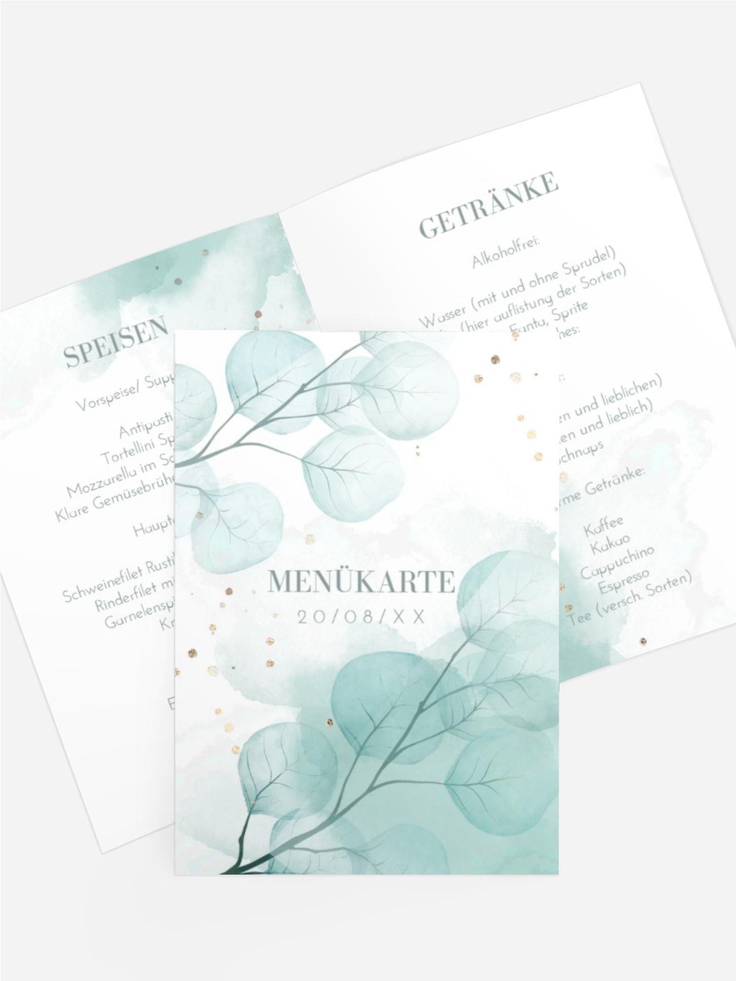 Menükarte Wolkenbaum