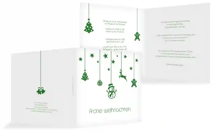 Grußkarte zu Weihnachten Geschäftlich Schmuckelemente