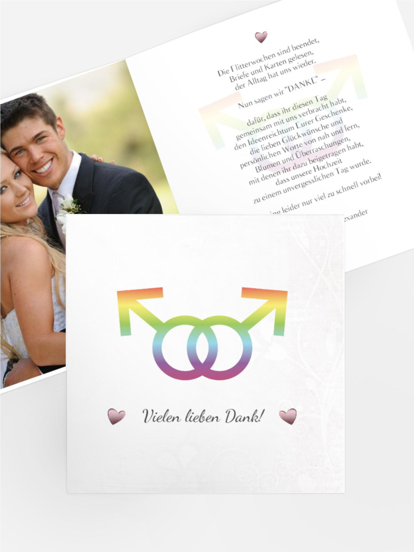 Dankeskarte Im Zeichen der Liebe - Männer