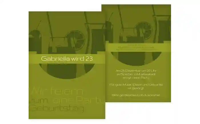 Geburtstagseinladungskarte Cocktails
