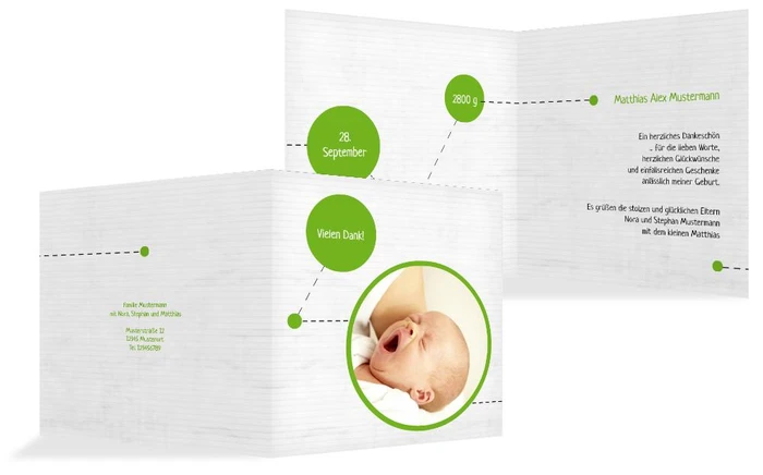 Dankeskarte Geburt way of life Dankeskarte Geburt way of life