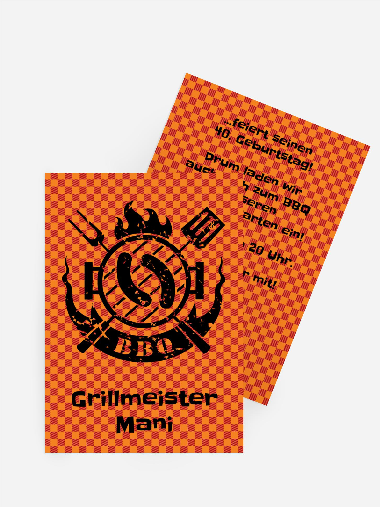 Geburtstagskarte BBQ