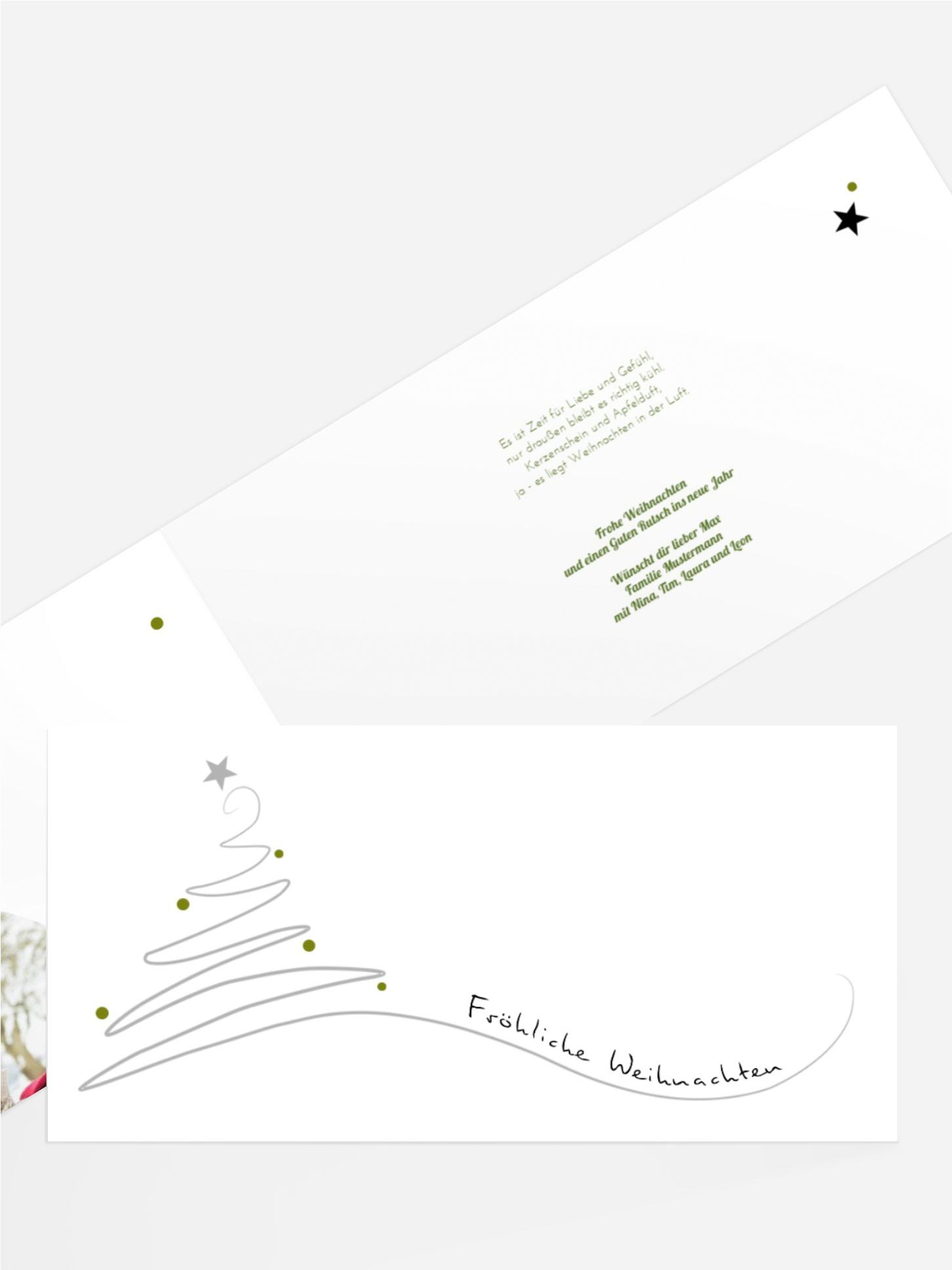 Weihnachtsgrußkarte Linienbaum2