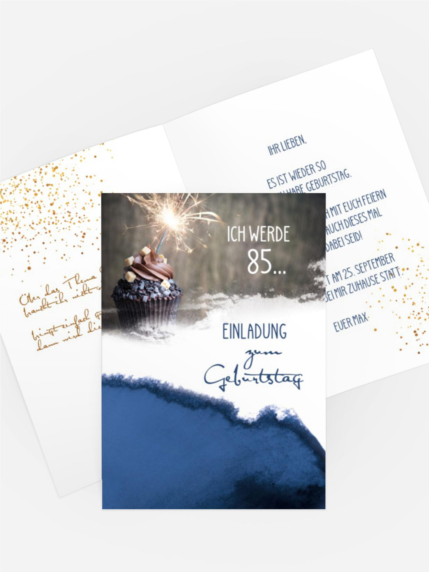 Geburtseinladung Wunderkerze 85
