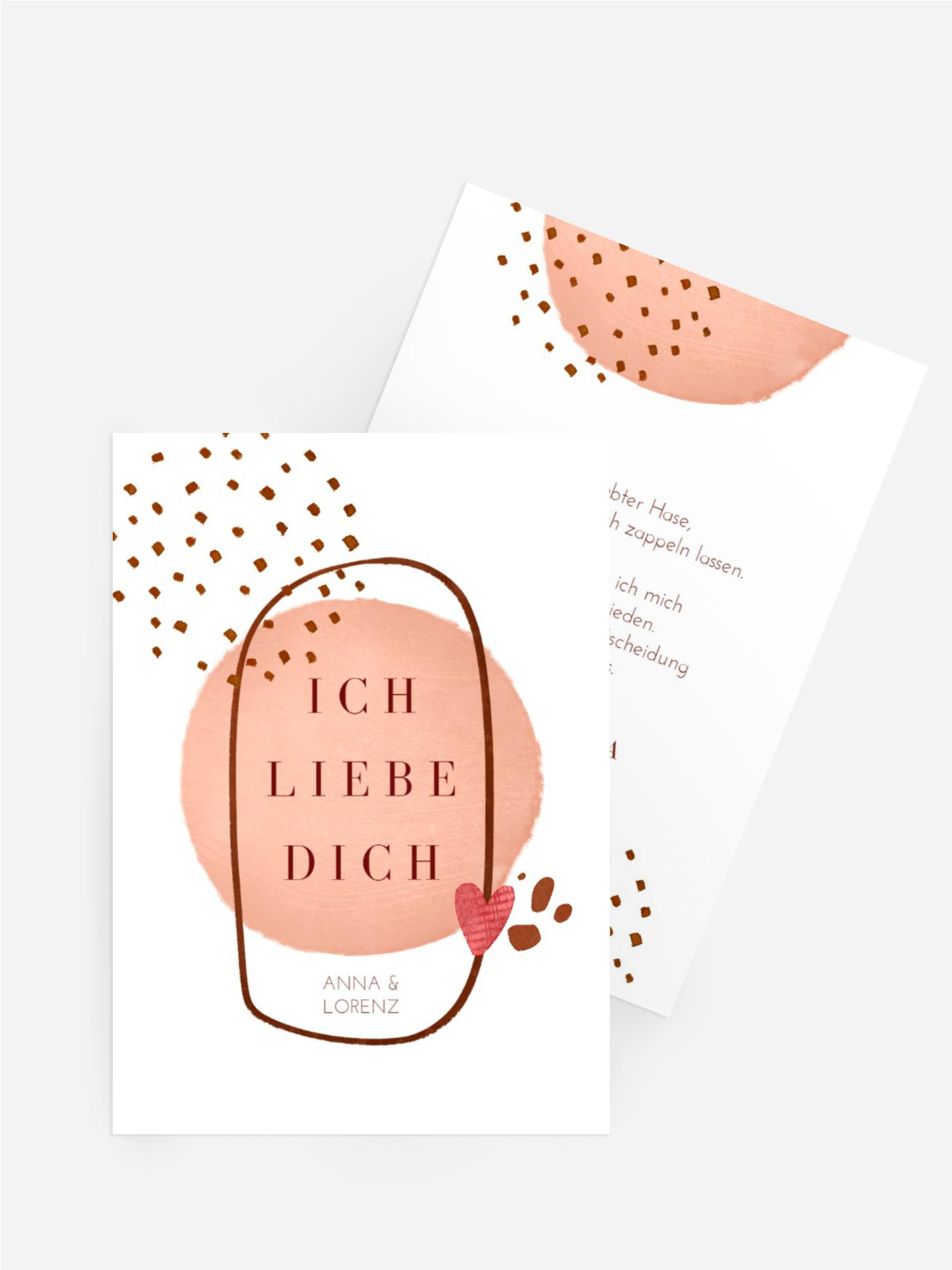 Valentinskarte Romantische Komposition