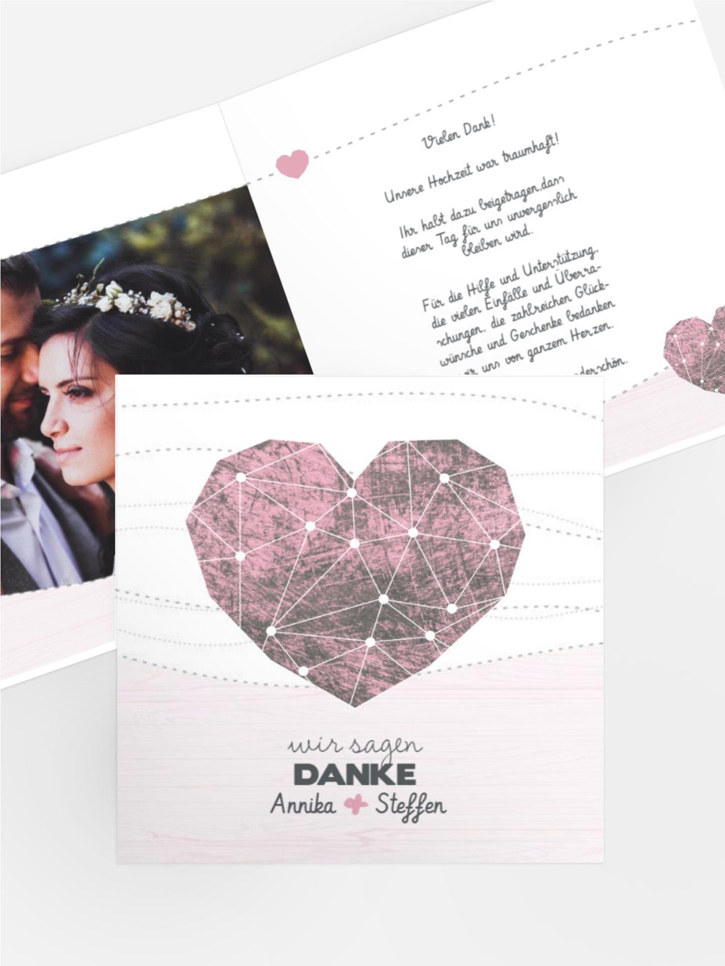 Dankeskarte zur Hochzeit Sternenbild