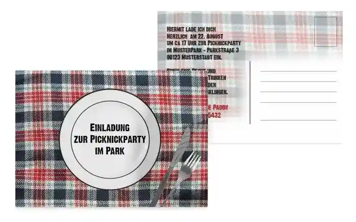 Einladung zum Sommerfest Picknickdecke