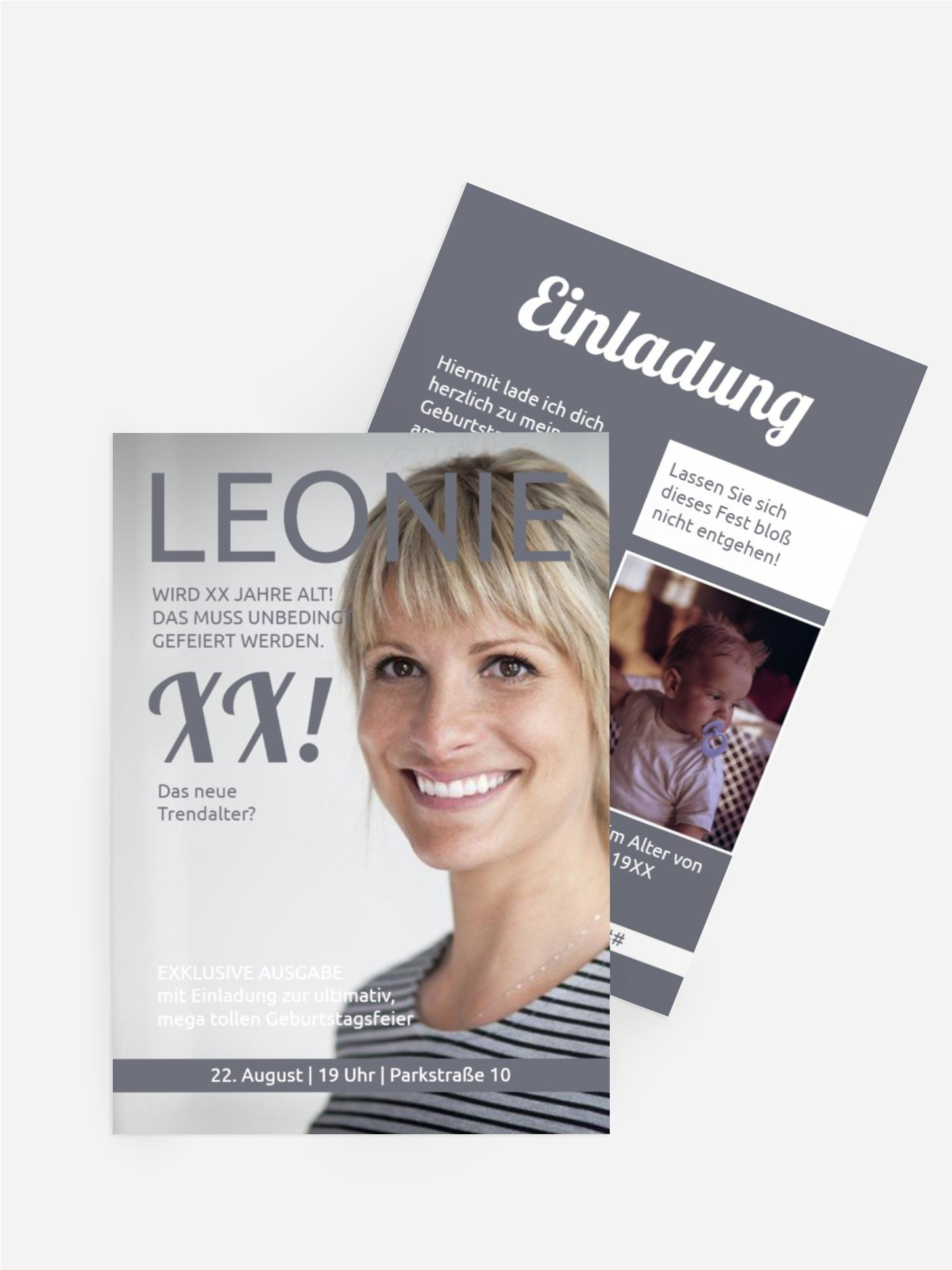 Geburtstagseinladung Magazin
