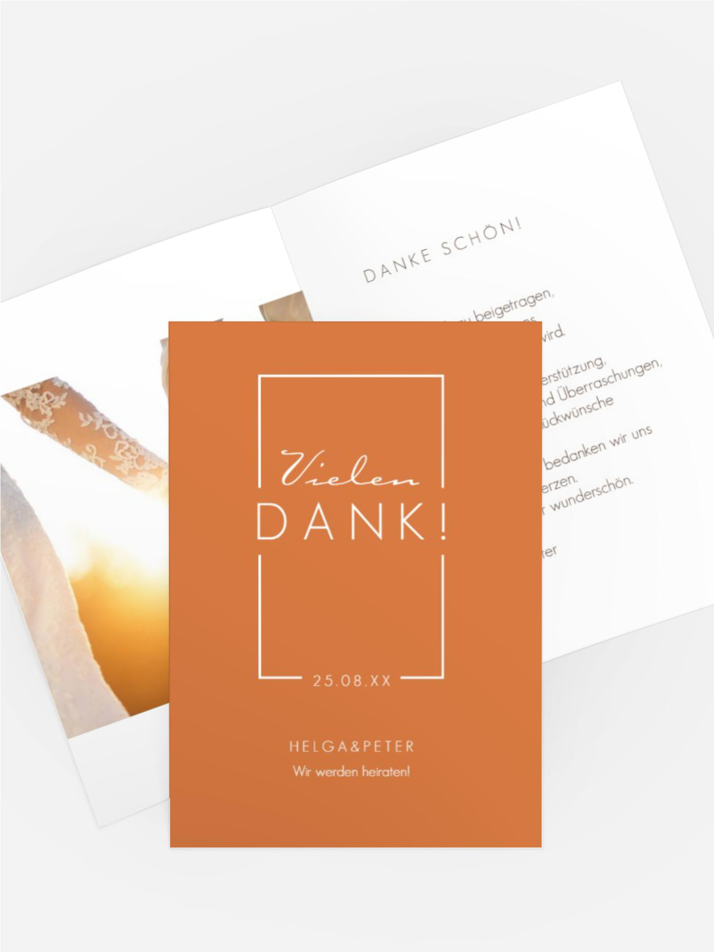 Dankeskarte Gemeinsam Gerahmt