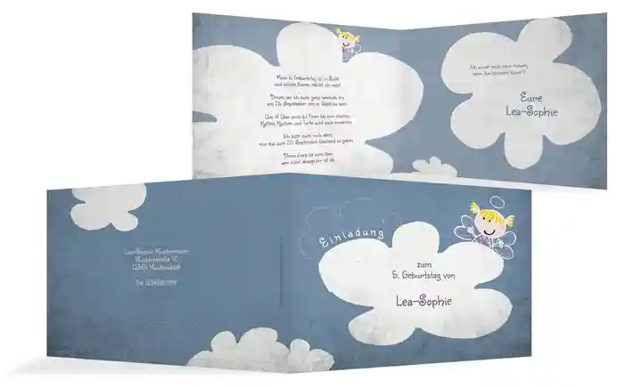 Geburtstagseinladung Engelchen