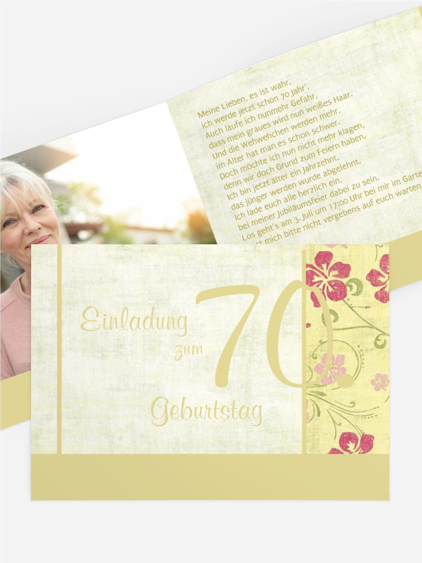 Einladung zum Geburtstag Hibiskus 70 Foto