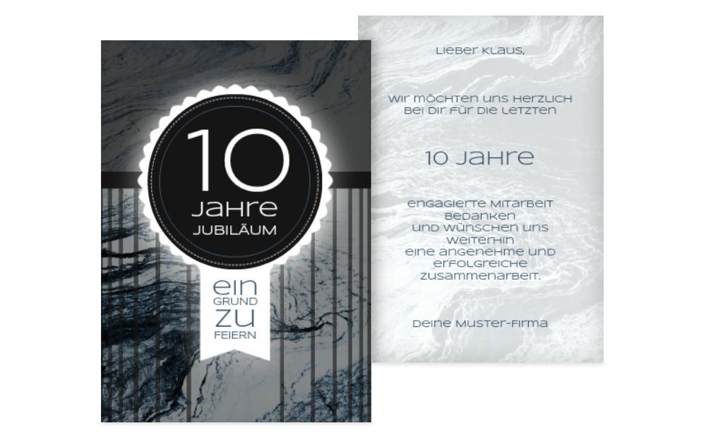 Glückwunschkarte Jubiläum Marmor